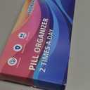 Shintop Weekly Pill Organizer 2 Times a Day, Moisture-Proof Large Vitamin Box 7 Day Secure-Locking Medicine Case with Detachable Rows for Home & Travel (Rainbow)