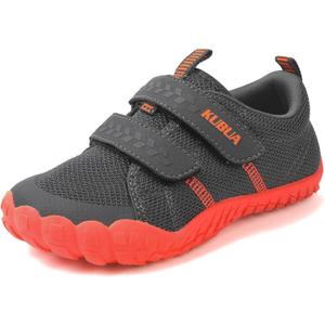 KUBUA Barefoot Shoes for Kids Boys Girls Minimalist Zero Drop Sneakers Toddler Little Big Kid (A Orange)(6 Toddler)