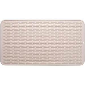 Silicone Dish Drying Mat for Multiple Usage,Easy clean,Eco-friendly,Heat-resistant Silicone Mat for Kitchen Counter or Sink,Refrigerator or Drawer Liner Tapioca 4XL 32 inches x 18 inches