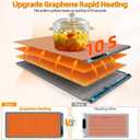 Newise Graphene Warming Mat for Food, Extra Large (XXL 36x 16") Electric Warming Trays for Buffets Party Countertop with 6 Temp & Timer Settings, Mothers Day Kitchen Gifts for Mom Wife, Gray