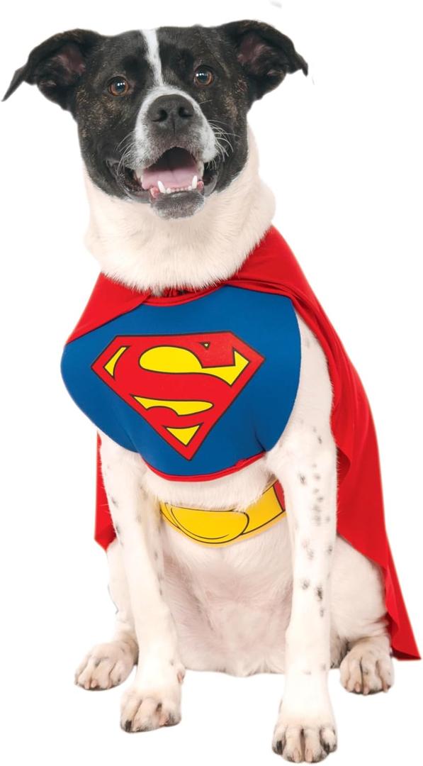 DC Comics Superheroes: Superman Pet Costume for For Dogs or Cats by Rubies, Medium (Medium (Pack of 1))