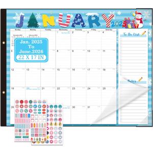 Lateefah Desk Calendar 2025, Large 22'' x 17'' Desk Calendar 2025-2026, 18 Month Desktop Calendars for Home & Office, Use Jan 2025 to June 2026