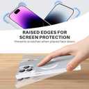 Magnetic for iPhone 14 Pro Case Rectangle, with Camera Lens Protector, Compatible with MagSafe, Shockproof Military-Grade Protection, Soft Silicone Cover for Women Men, Silver