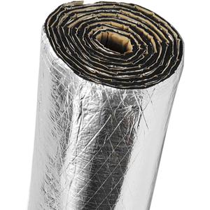 200mil 36.16 Sqft Car Sound Deadener Deadening Mat Automotive Heat Shield Insulation Mat Aluminum Foil Finsh PE Foam Dampening Material with Self Adhesive for Car Hood Trim Roof Door and Trunk