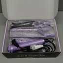 Birthday Gifts for Women, Ufree 5 in 1 Curling Iron with Interchangeable Ceramic Barrels (0.35"-1.25"), Curling Wand Set with Flat Iron Hair Straightener, Instant Heat Up, Dual Voltage Hair Curler (Purple)