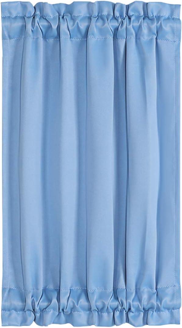 PiccoCasa Blackout French Door Curtain Panel - Blackout Door Curtain Solid Drapery with Tiebacks - 1 Panel Sky Blue W25 x L40