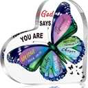Christian Gifts for Women Spiritual Gifts Butterfly Inspirational Gifts for Friends Mom Coworker Sister Birthday Inspiration Religious Gifts Christian Decorative Signs Plaques - blue butterfly
