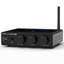 Douk Audio 2 Channel Bluetooth Amp: HiFi Stereo Amplifier | 300W2 TPA3255 | Class D PFFB | Bass Treble Control | Headphone Out for Home Theater, Bookshelf Speakers (32V PSU)