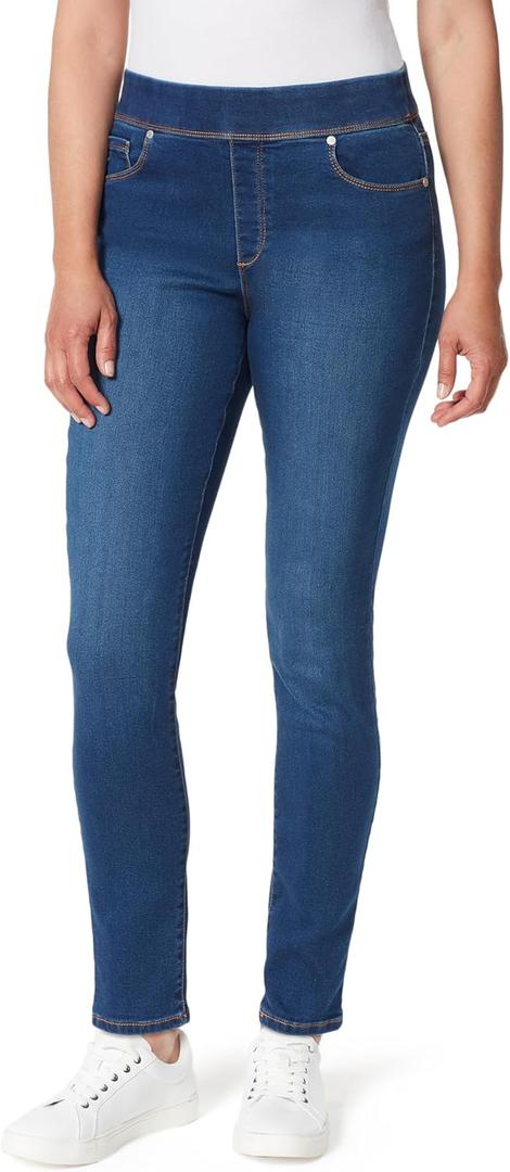 Gloria Vanderbilt Womens Amanda Pull on High Rise Jean Standard (16)