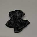 Riceshoot 24 Pcs Satin Ribbon Bows 3.5" Self Adhesive Satin Bows Gift Wrapping Stick on Premade Ribbon Bow with Double Sided Tape for Making Crafts Baby Shower Party Wedding Decor(Black)