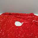 Christmas Tree Skirt 48 Inch, Red Sequin Christmas Trees Skirt, Large Sparkle Xmas Tree Stand Base Used for Christmas Holiday Indoor Home Decoration