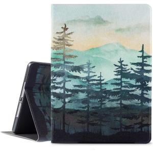 Vimorco for iPad 5th/6th Generation Case, for iPad 9.7 inch 2017/2018, for iPad Air 1/2, Premium Leather Protect Covers, Adjustable Stand with Auto Wake/Sleep, Green Forest