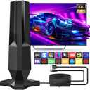 2026 TV Antenna Indoor,TV Antenna for Local Channels with 3500 Miles Range,Digital TV Antenna Support 8K 4K 1080P All TVs,Smart TV Antenna Outdoor Easy Installation 360 Reception-HD Antenna 25ft Coax (Black)