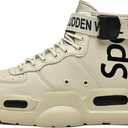 Mens Fashion Sneakers High Top Walking Shoes Sport Athletic Casual Shoe Vogue Stylish Men (9.5, Beige)