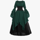 LTAKK Renaissance Dress Medieval Costume Victorian Dresses Women Peasant Gothic Fairy Witch Wedding Dress S