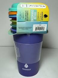 4 Pack Manna Kids Reusable Color Changing Tumbler & Straw Set