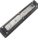 Dream lighting RV Exterior LED Porch Awning Light Black Shell 12V 11W 720LM RV Trailer Heavy Duty Cool White & Amber Lighting 7.8inch (1 Light)