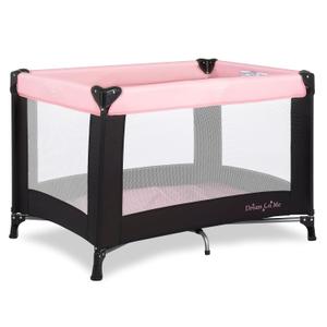 Dream On Me Nest Portable Baby Playard, Lightweight Foldable Travel Play & Nap Space with Carry Bag, Breathable Mesh Sides for Infants & Toddlers, Compact Indoor Outdoor Use, Pink