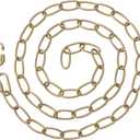 KSANA Gold Lighting Chain, 19 Feet Chandelier Pendant Hanging Light Fixture Chain Extension Heavy Duty with 2 Connection Locks for High Ceiling