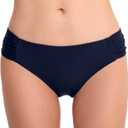 Women's Bathing Suit Bottoms Full Coverage Ruched Bikini Tankini Bottom Swimsuit Brief (Dark Navy2) 
Small