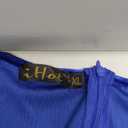 IHOT 2025 Women's Sexy V Neck Long Sheer Sleeve Velvet Faux Wrap Ruched Sheath Bodycon Cocktail Party Dress (Royal Blue, XL)