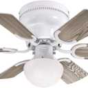 Westinghouse 7230800 Petite Indoor Ceiling Fan with Light, 30 Inch, White