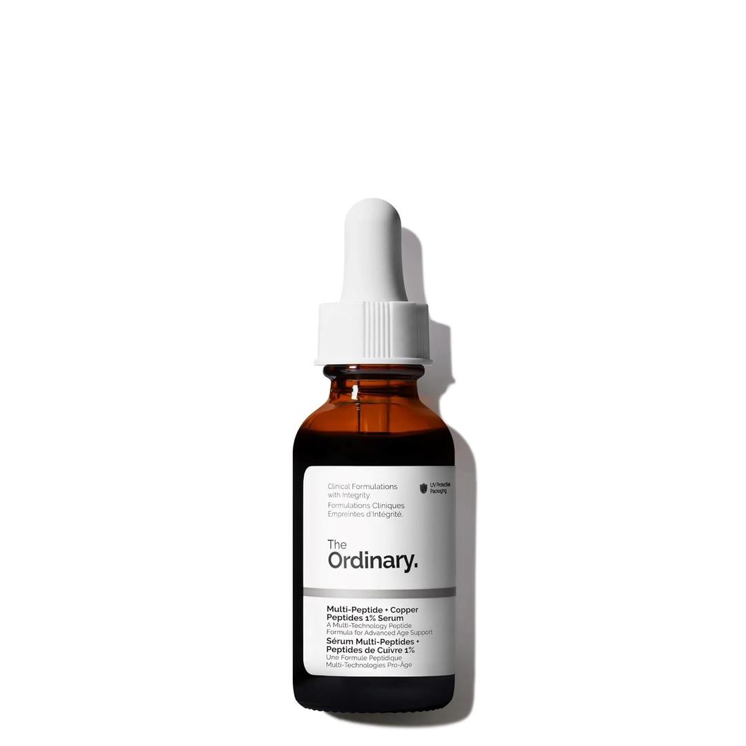 The Ordinary Multi-Peptide + Copper Peptides 1%, Anti-Aging Serum for Fine Lines and Skin Elasticity (1 Fl Oz (Pack of 1))
