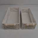 Mkono Macrame Storage Baskets Boho Decor Box Handmade Woven Decorative Countertop Toilet Tank Shelf Cabinet Organizer for Bedroom Livingroom Home, Set of 2, Ivory