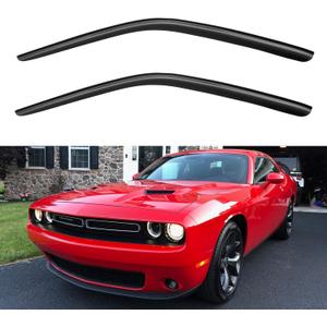 Window Visors Rain Guards for 2008-2023 Dodge Challenger, Out-Channel Window Vent Wind Deflectors Visors Shades for 08-23 Challenger