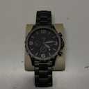Fossil Men's Nate Quartz Watch, Oversized Stainless Steel Chronograph Watch for Men