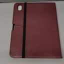 DTTO for iPad (A16) 11th Generation Case 11 Inch 2025, iPad 10th Generation Case 10.9 Inch 2022, Premium Leather Business Folio Stand Cover with Pencil Holder - Auto Wake/Sleep, Burgundy Red