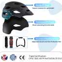 Kids Helmet, SIFVO Kids Bike Helmet Boys and Girls Bike Helmet with Cool Visor Helmet for Kids 5-14, Kids Bike Helmets Youth Bike Helmet Adjustable & Lightweight Medium: 19.69"-22.44"(50-57cm)