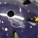 Kids Toddler Space Bike Helmet for Boys Girls, Adjustable Bicycle Helmet from Infant Baby to Children, Multi-Sport for Scooter Skateboard Roller/Inline Skate (Universe Rocket,NavyBlue)