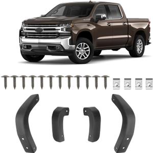 Mud Guard All Weather Guard Mud for 2019 2020 2021 2022 2023 2024 2025 Chevy Silverado 1500 Mudguards Mudflaps Guards Front & Rear Mud Flaps Guards Splash Set of 4