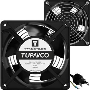 Network Cabinet Fan (2pc Kit) Pair of 120mm 4in Fans 110V AC -Tupavco TP1511