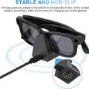 Charging Stand & Cable Compatible with Gen 2/1 Wayfarer Headliner Skyler Smart Glasses, Mini and Portable, USB-C Smart Glasses Charging Dock with 59" Charging Cable