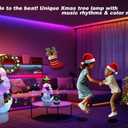 RGB Small Christmas Trees Lights cotton products,12.5in,With Remote and APP,Timer Function, Dimmable mini christmas tree Light for room decoration Holiday Decoration Best Desk Tabletop Decoration