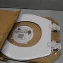 BEMIS 500EC 390 Toilet Seat with Easy Clean & Change Hinges, 1 Pack Round, Cotton White