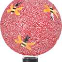 Gazing Ball 8 Inch Bee Glass Mosaic Garden Globe Outdoor Gazing Globe Yard Ornament for Garden Yard Home Lawn Outdoor Decoration Gift for Women (Not Solar Powered)