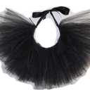 Handcrafted in USA Black Tulle Tutu for Medium Dogs