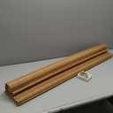 LazBlinds Cordless Blackout Bamboo Roman Shades, Room Darkening Blinds for Interior Windows, Thermal Insulated Roll Up Bamboo Blinds for Home & Patio, 43" W x 64" H, Papara Carbon