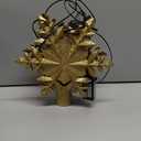 Christmas Tree Star Lighted Tree Topper for Seasonal Decoration with LED Glow ABS Construction with 450G Construction Great for Apartments Churches Group Events (Golden Snowflake Style)