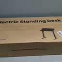 HUANUO 32 x 21 inch Small Electric Standing Desk with 2 Drawers, C-Clamp Mount Compatible, Height Adjustable Sit Stand Desk, Home Office Stand Up Desk with 4 Memory Height Settings, Light Walnut