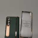 for Samsung Galaxy Z Fold 6 Phone Case,Luxury Premier Genuine Leather,Full Body Hinge Protection,Built-in Screen Protector,Kickstand Slim Protective Cover for Galaxy ZFold 6 (Green)