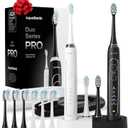 Aquasonic Duo Series PRO  Ultra-Whitening Electric Toothbrush Set  5 Modes & Smart Timers  Premium Travel Cases & 10 Proflex Brush Heads  ADA Accepted Toothbrushes