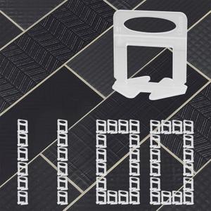 1100 Pcs Tile Leveling System Clips 1/8" (3.0mm) for Ceramic Tile and Stone Installation - DIY Tile Leveler Spacers Kit for Perfect Alignment(1100, 1/8)