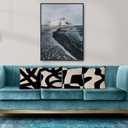 KEUSPI Black and Beige Modern Abstract Neutral Art Throw Pillow Cover, Abstarct Art Throw Pillow Case 1616 Inch Set of 4,Home Living Room Decor,Women Gifts(Beige) (16" x 16" (Pack of 2))