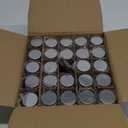 FINESSY Glass Spice Jars with Labels with Metal Lids and Shakers 24 Pack Set, 4oz Small Empty Air Tight Spice Containers with Labels, Clear Seasoning Containers Herb Bottles Kitchen Storage Organizer (24-pack | Modern Farmhouse Style)