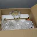 VONLUCE Bathroom Light Fixtures, 3-Light Bathroom Vanity Light with Globe Glass Shades E26 Sockets, Vanity Lights Over Mirror for Bedroom Hallway Living Room, Gold Finish