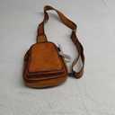 NIUCUNZH Genuine Leather Sling Bag, Handmade Vintage Crossbody Shoulder Bags Small Travel Pack for Women and Men (Brown)